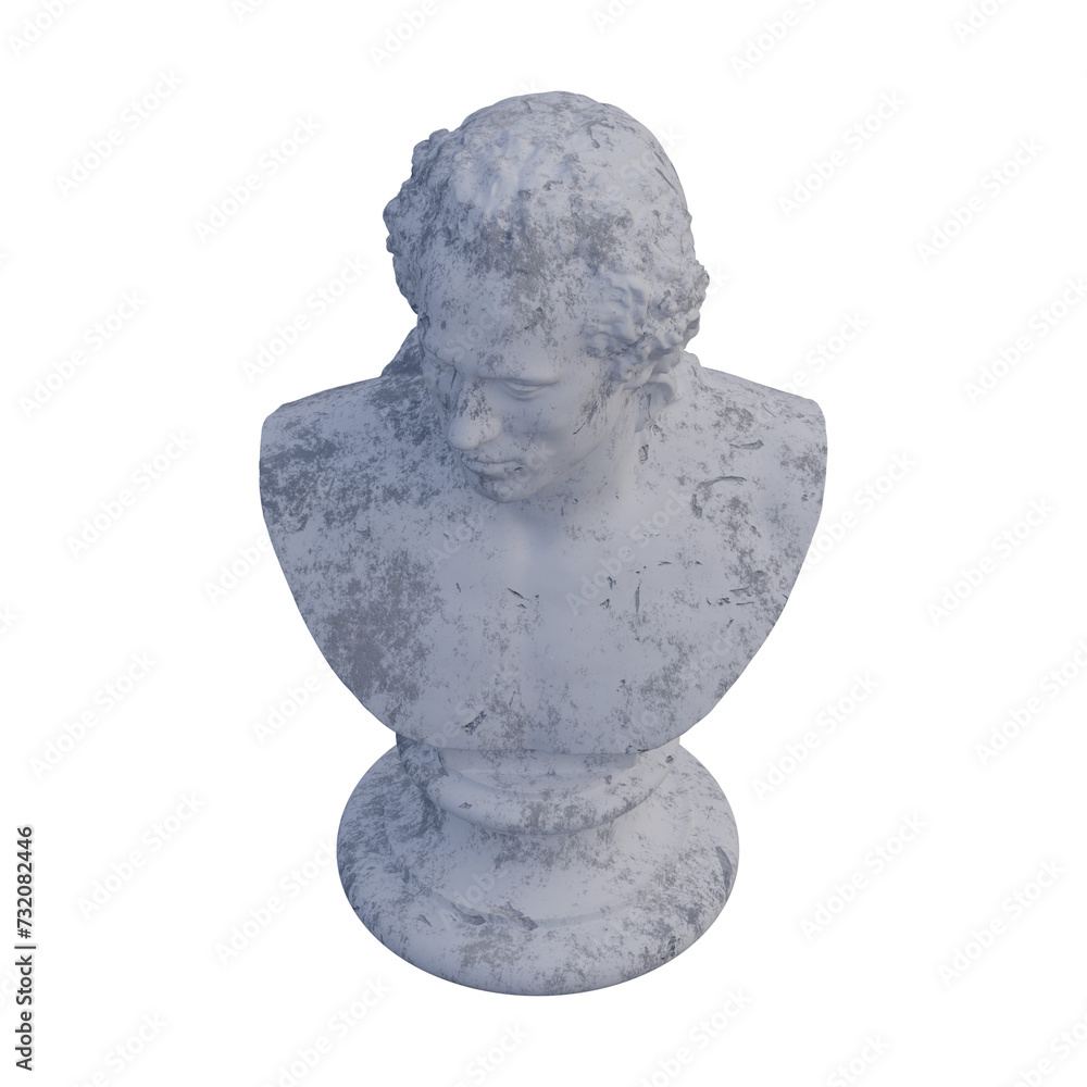 Fototapeta premium Nicolai Abraham Abildgaard statue, 3d renders, isolated, perfect for your design