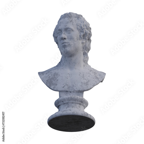 Nicolai Abraham Abildgaard  statue, 3d renders, isolated, perfect for your design