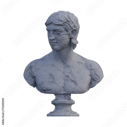Barbarian  statue, 3d renders, isolated, perfect for your design photo