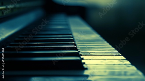 Clean and simple composition highlighting the graceful lines of a piano keyboard
