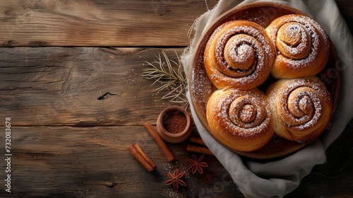 Simple yet inviting image of cinnamon buns, promising a cozy indulgence