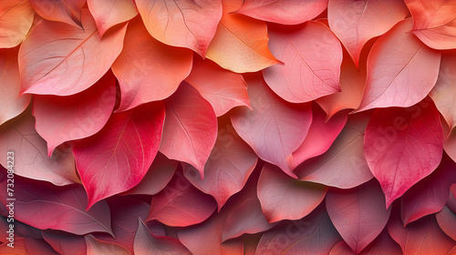 Close Up of Vibrant Pink and Red Leaves