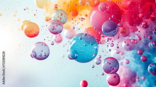 Simple yet captivating backdrop adorned with cascading multicolored balloons