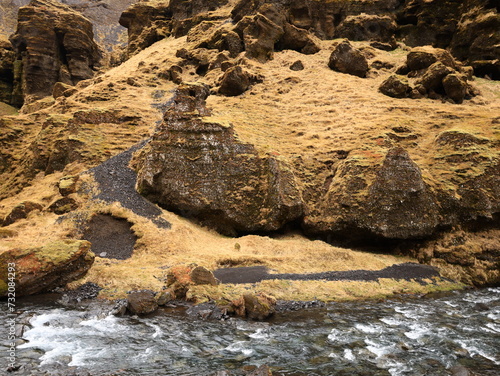 View on a mountain in the Southern Region of iceland photo