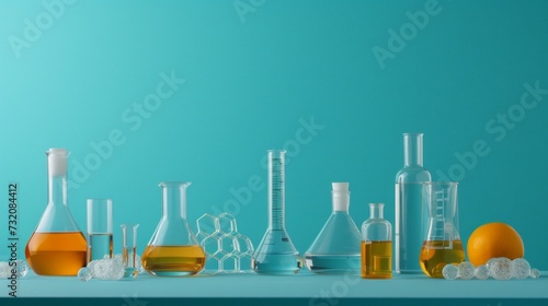 Clean composition showcasing medical research tools against a minimalist background, evoking precision and balance