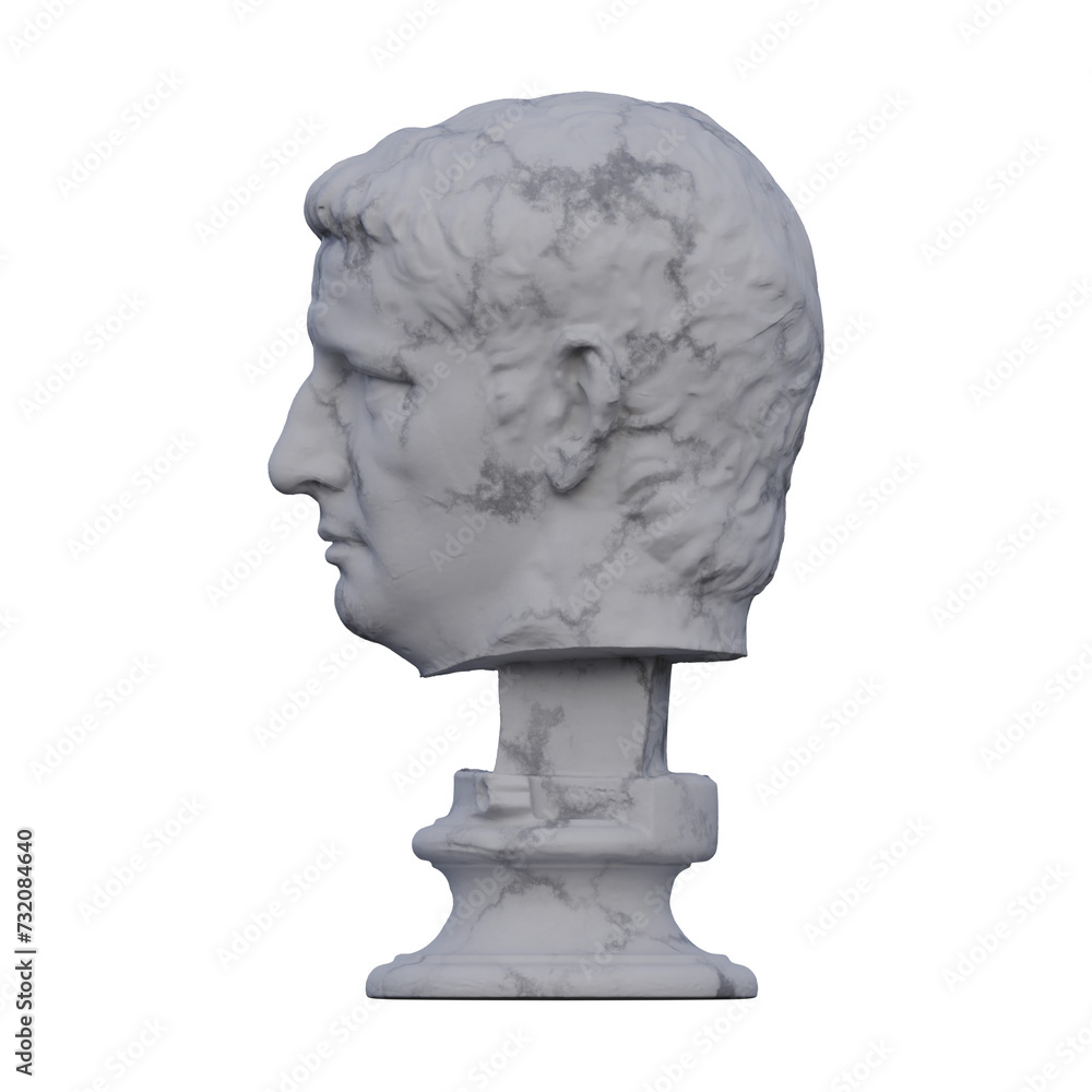 Claudius statue, 3d renders, isolated, perfect for your design Claudius statue, 3d renders, isolated, perfect for your design
