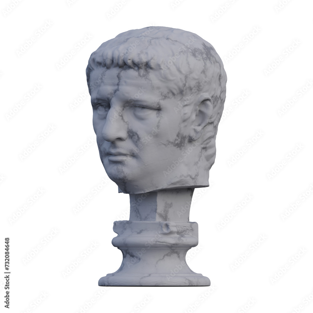 Claudius statue, 3d renders, isolated, perfect for your design Claudius statue, 3d renders, isolated, perfect for your design