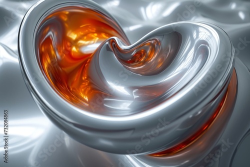 An ethereal dance of fiery amber and vibrant orange, captured in a mesmerizing abstract swirl