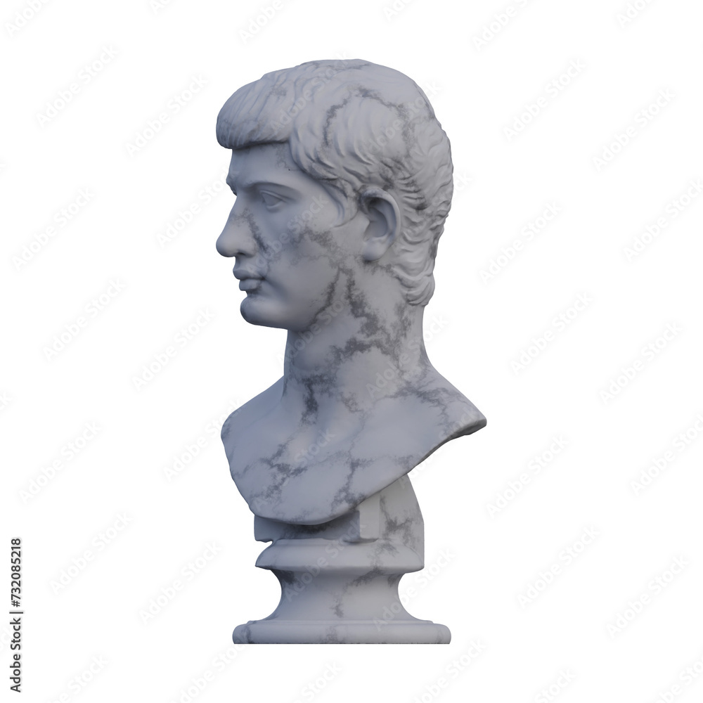 Augustine Prince  statue, 3d renders, isolated, perfect for your design