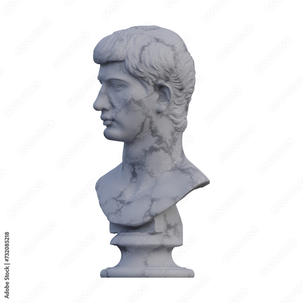 Obraz premium Augustine Prince statue, 3d renders, isolated, perfect for your design
