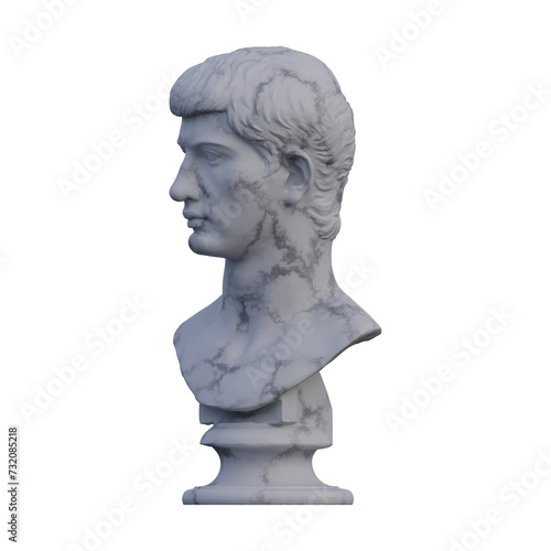 Augustine Prince statue, 3d renders, isolated, perfect for your design