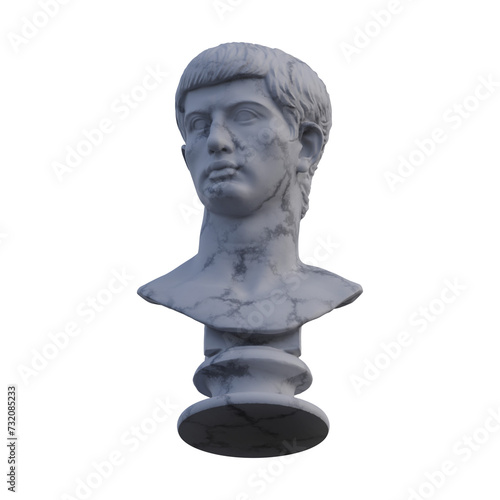 Augustine Prince statue, 3d renders, isolated, perfect for your design