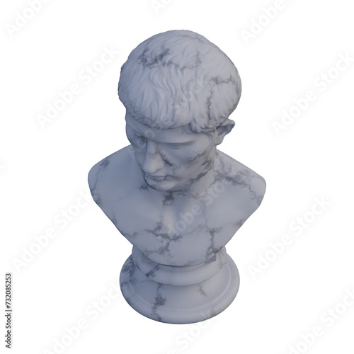 Augustine Prince  statue, 3d renders, isolated, perfect for your design