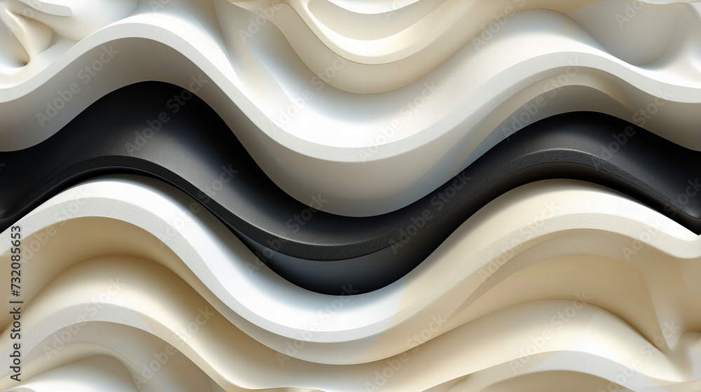 Abstract Image of Wavy White and Black Lines Abstract Image of Wavy White and Black Lines