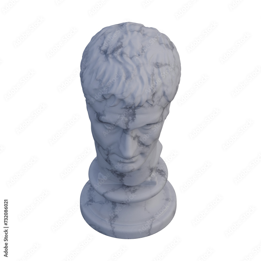 Julius Caesar statue, 3d renders, isolated, perfect for your design Julius Caesar statue, 3d renders, isolated, perfect for your design