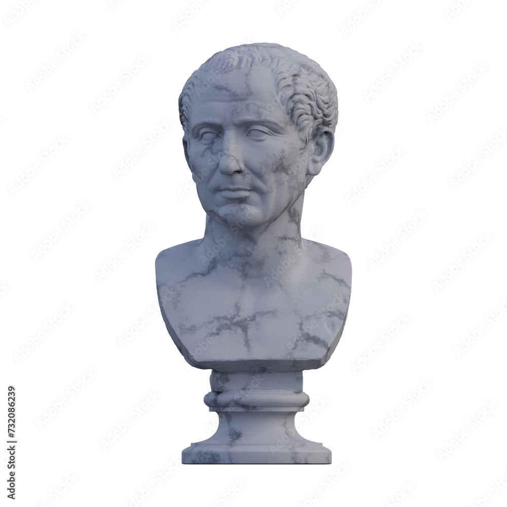 Farnese Caesar statue, 3d renders, isolated, perfect for your design Farnese Caesar statue, 3d renders, isolated, perfect for your design