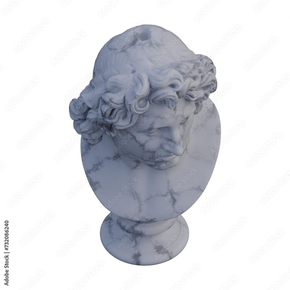 Helios  statue, 3d renders, isolated, perfect for your design