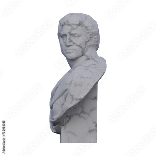 Brutus  statue, 3d renders, isolated, perfect for your design