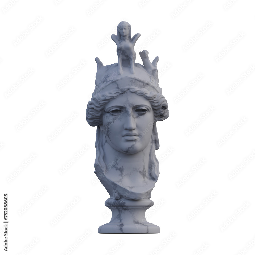Obraz premium Athena statue, 3d renders, isolated, perfect for your design