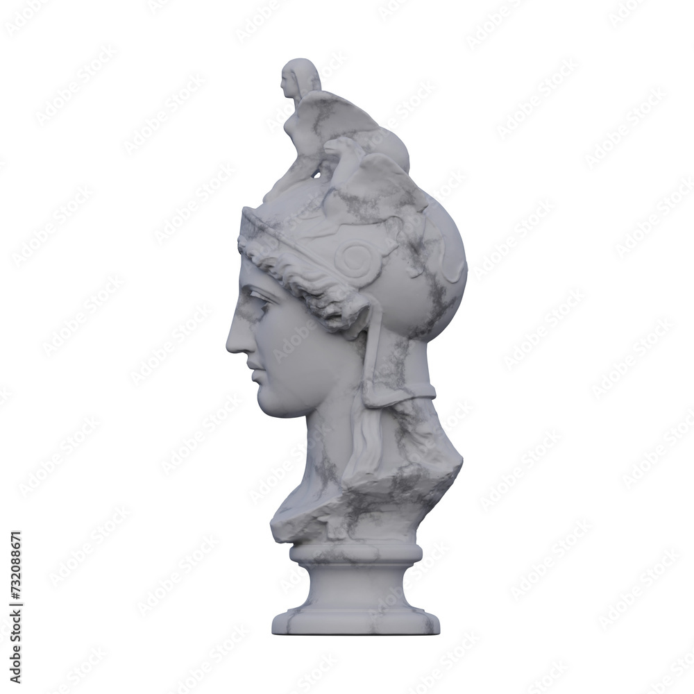 Obraz premium Athena statue, 3d renders, isolated, perfect for your design