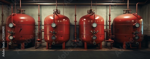 Expansion tanks for boiler-room expansion.