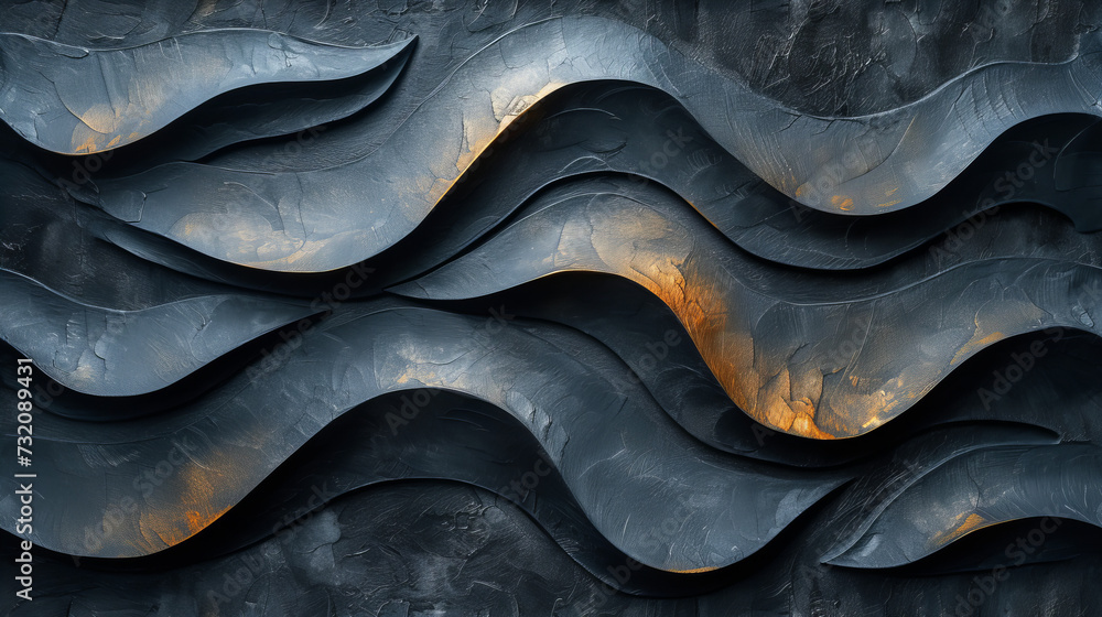Close Up of Wavy Metal Surface Close Up of Wavy Metal Surface