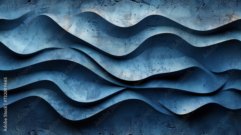 Close Up of Wall With Waves Pattern Close Up of Wall With Waves Pattern