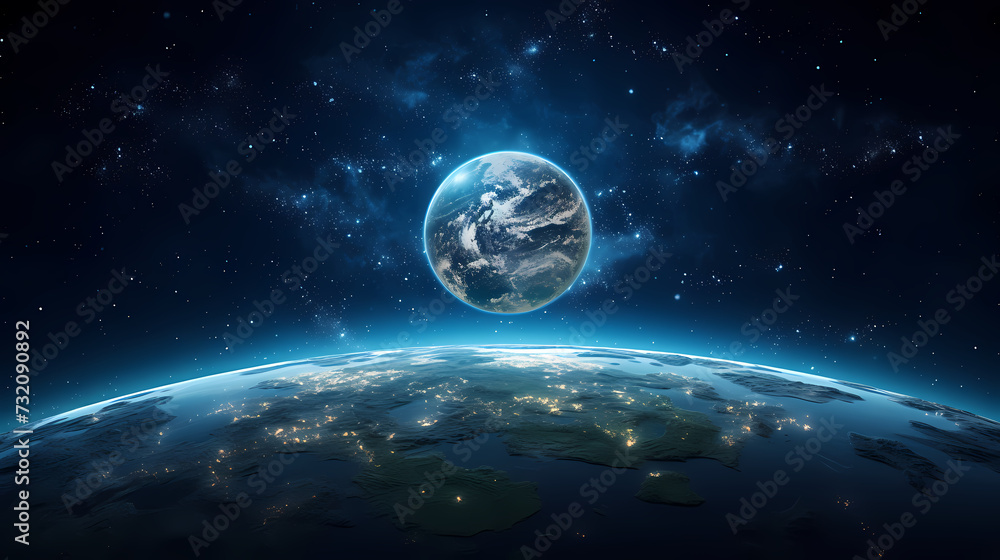 Obraz premium Space background, cosmic science, astronomy background