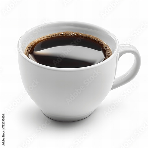 Black Coffee Isolated on Whtie Background photo