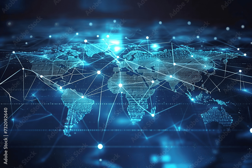 Cyber Attack World Map Digital Concept Cyber Attack World Map Digital Concept