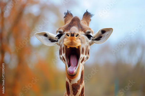 Giraffe Smiling © PapaGray