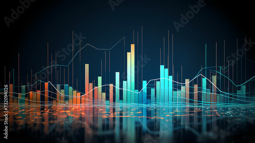 Stock market abstract background, economic and infographic concept