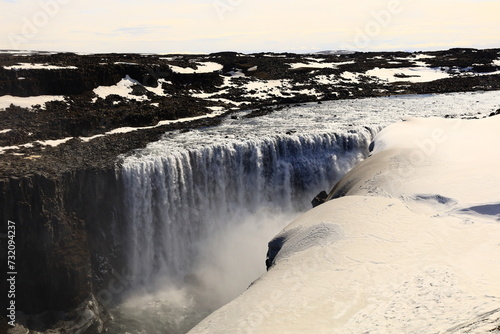 Dettifoss is a waterfall in Vatnajökull National Park in Northeast Iceland © marieagns