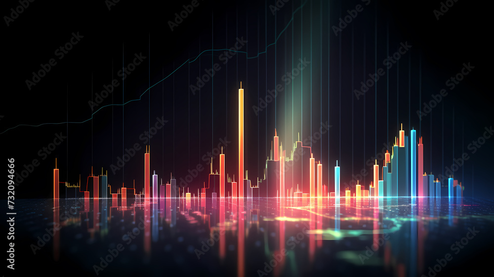 Stock market abstract background, economic and infographic concept