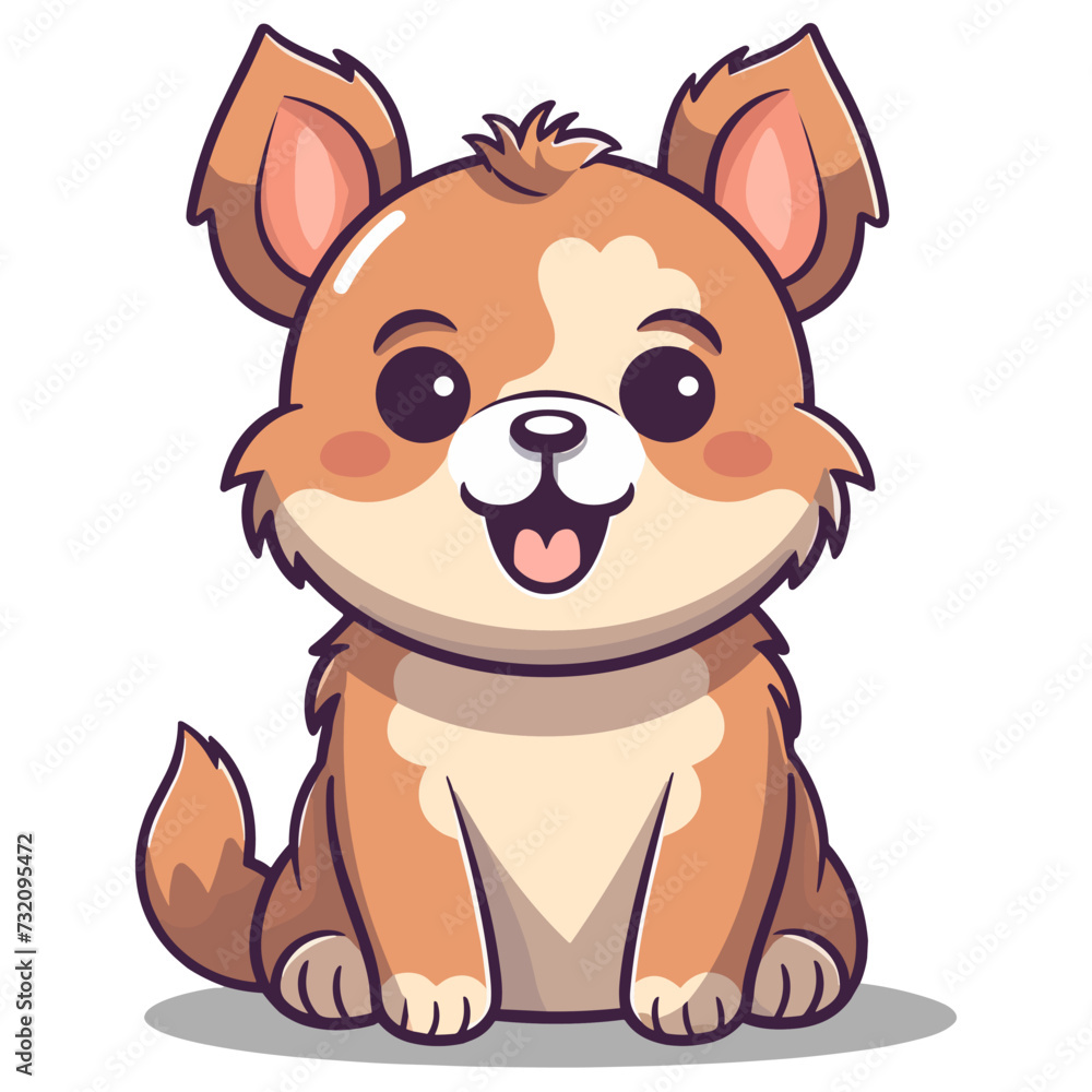 cute little dog, cartoon vector illustration cute little dog, cartoon vector illustration