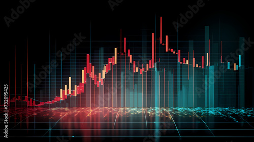 Stock market abstract background, economic and infographic concept