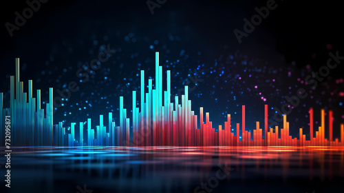 Stock market abstract background, economic and infographic concept
