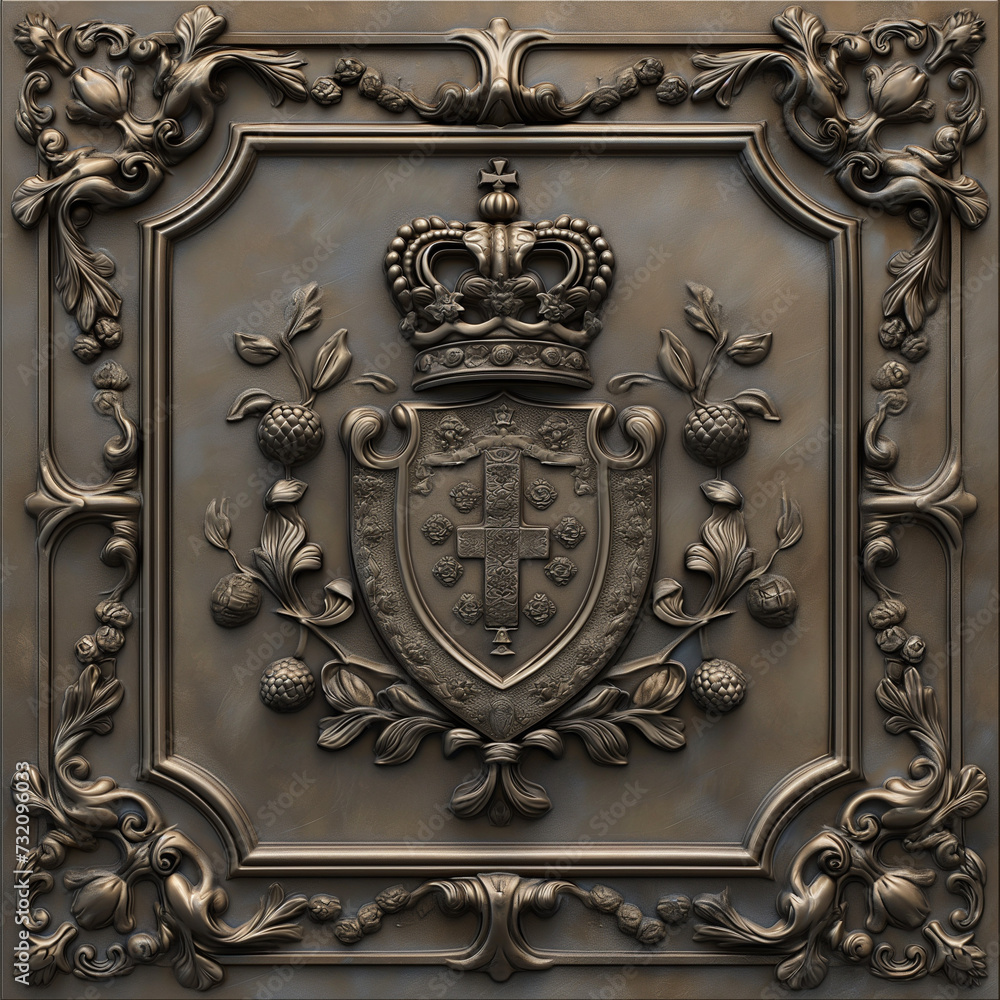 Regal Elegance: A Photorealistic Showcase of Luxurious Royal Logos and Emblems