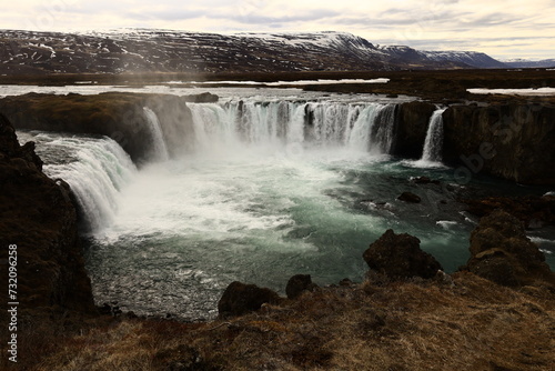 Goðafoss is a waterfall in northern Iceland