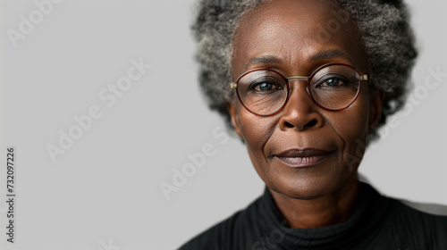 Woman Wearing Glasses and Black Shirt photo