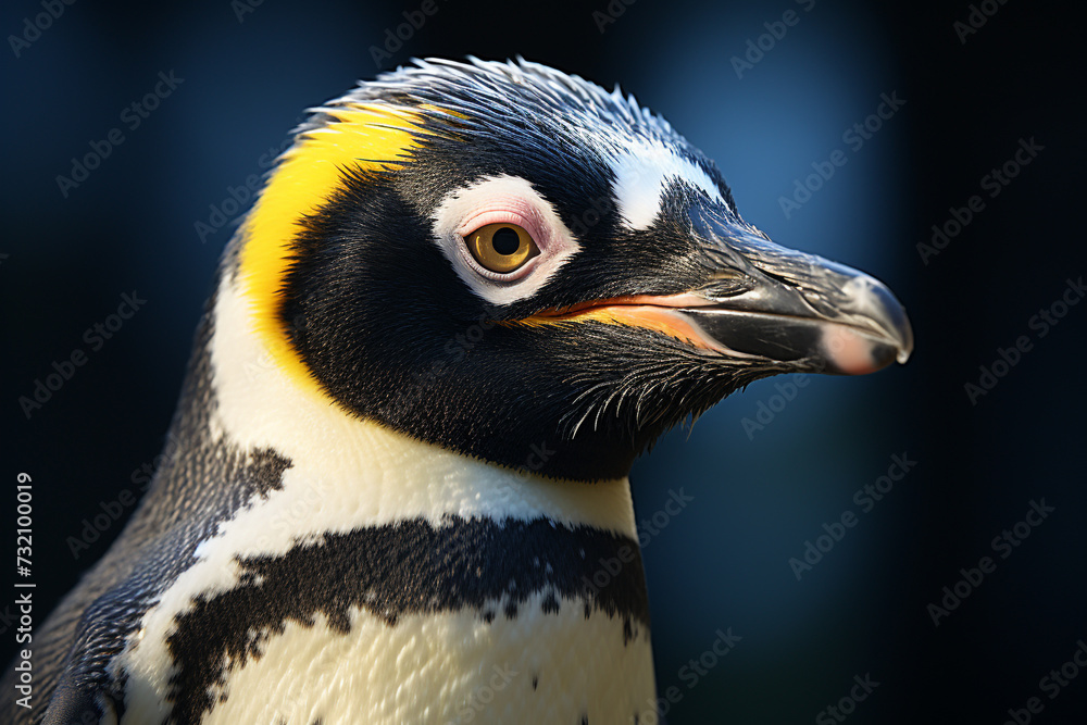 Naklejka premium Antarctica harsh and extreme environment, cold temperatures, strong winds, flora and fauna, penguin, nature and animals snow walrus ice birds fishes.