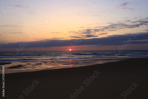 View on a sunset on a beach in the Cap Ferret © marieagns