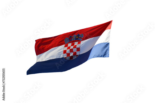 Croatia country flag isolated on white background.