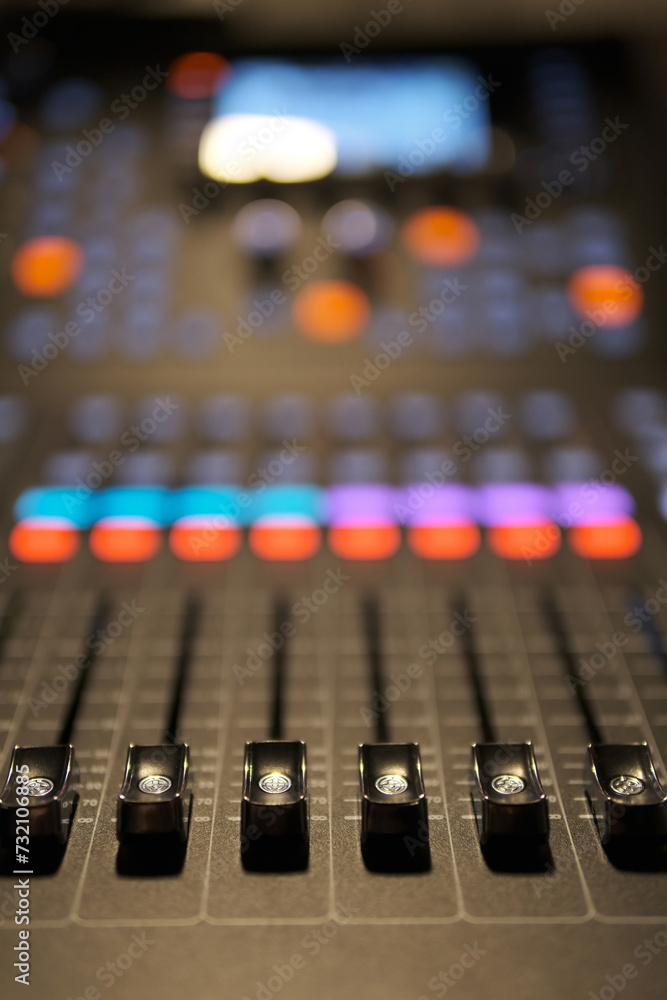 close up of a control panel audio mixer close up of a control panel audio mixer