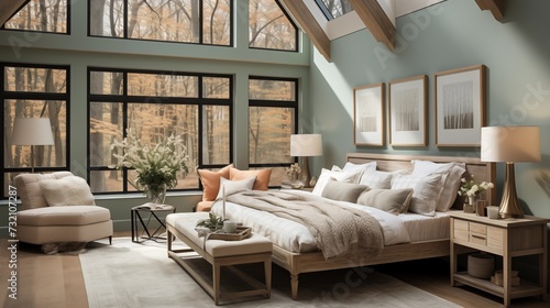 Master Bedroom with Rustic Accents and Calming Colors