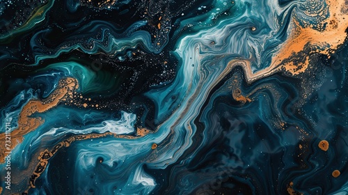 Environmental Troubles Visualized: Striking Abstract Oil Pollution Patterns