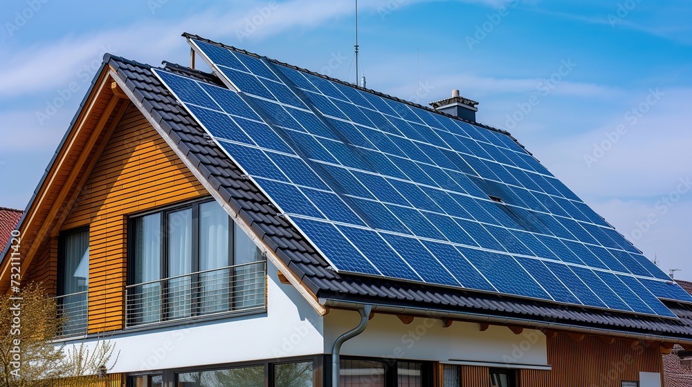 Green Energy Integration: Solar-Adorned Roof of a Single Residential House Green Energy Integration: Solar-Adorned Roof of a Single Residential House