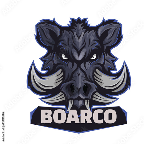 animals head charater mascot logo template