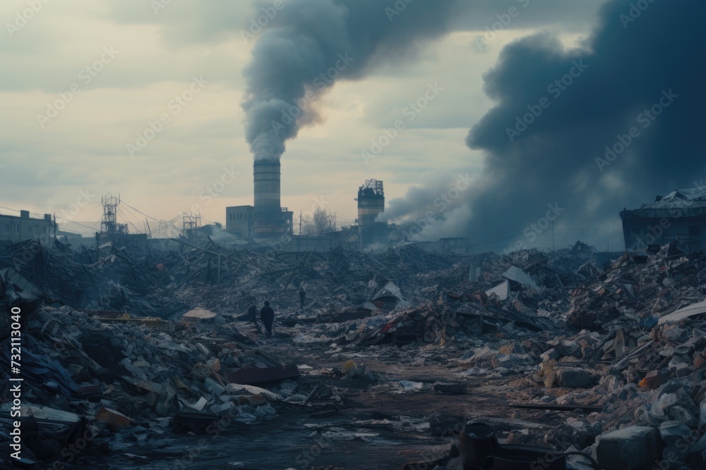 Environmental pollution, hazardous and harmful waste, toxic fumes, soil and air pollution, global problem, crisis Environmental pollution, hazardous and harmful waste, toxic fumes, soil and air pollution, global problem, crisis