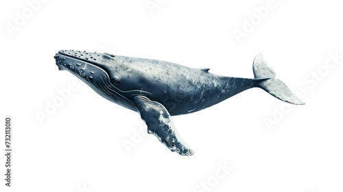 whale isolated on white side view on transparent png background  © Christopher